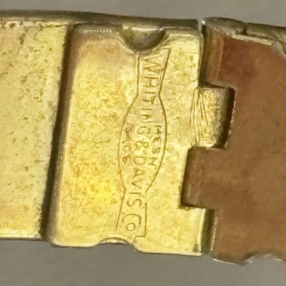 VTG Whiting & Davis Bracelet Gold Tone Amber Brown Intaglio Cameo Jewelry - Picture 9 of 14